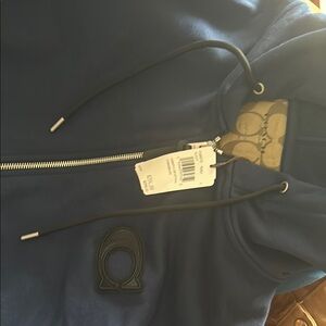 Brand new blue coach hoodie